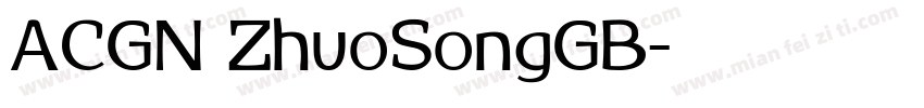 ACGN ZhuoSongGB字体转换